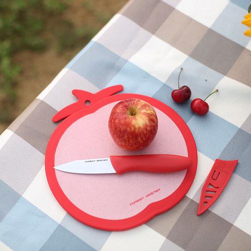 水果造形稻谷纤维切菜板环保塑料pp防霉创意菜板水果刀案板套装